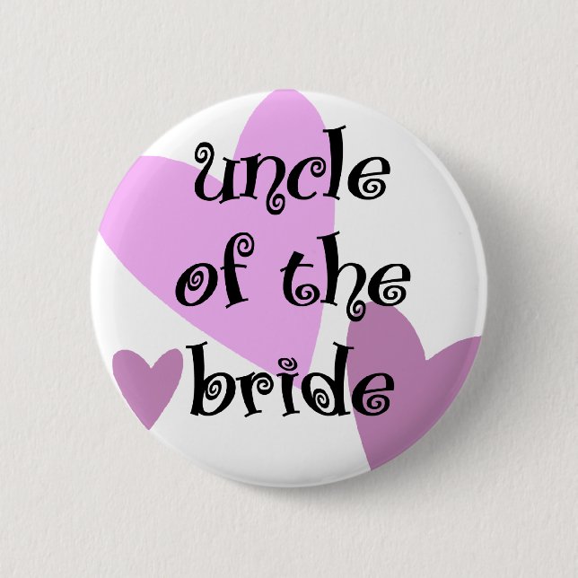 Badge Rond 5 Cm Oncle de la jeune mariée (Devant)