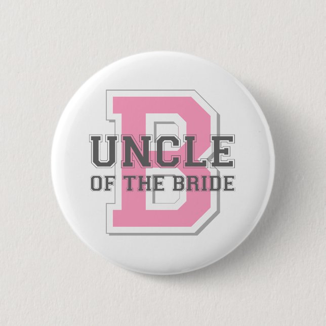 Badge Rond 5 Cm Oncle de l'acclamation de jeune mariée (Devant)