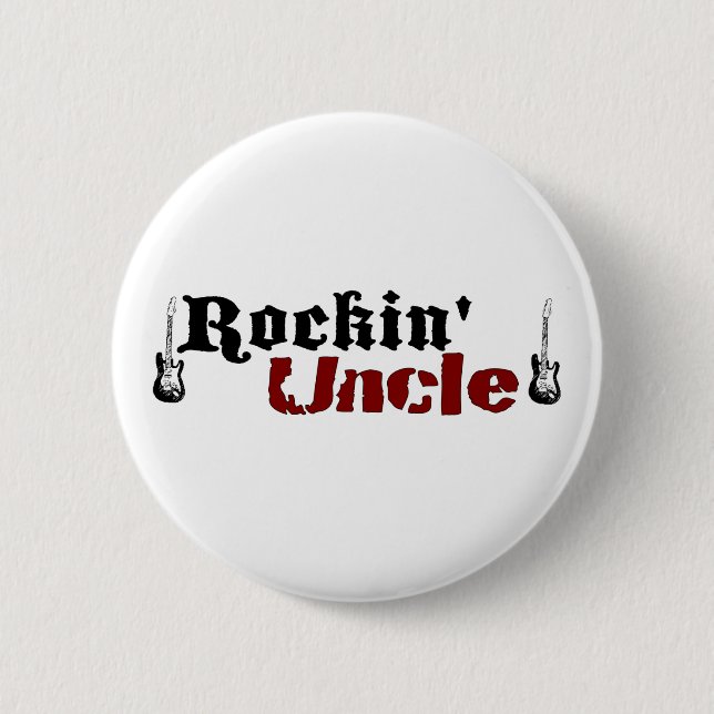 Badge Rond 5 Cm Oncle de Rockin (Devant)