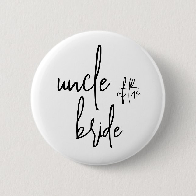 Badge Rond 5 Cm Oncle du bouton de la mariée (Devant)