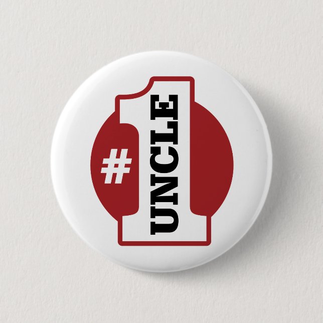 Badge Rond 5 Cm Oncle du numéro 1 (Devant)