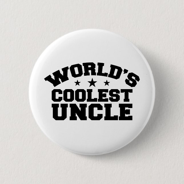 Badge Rond 5 Cm Oncle le plus cool du monde (Devant)