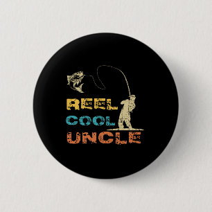 Badge Rond 5 Cm Oncle Poissonneur Super Cool Vintage Fête des Père