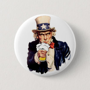 Badge Rond 5 Cm Oncle Sam