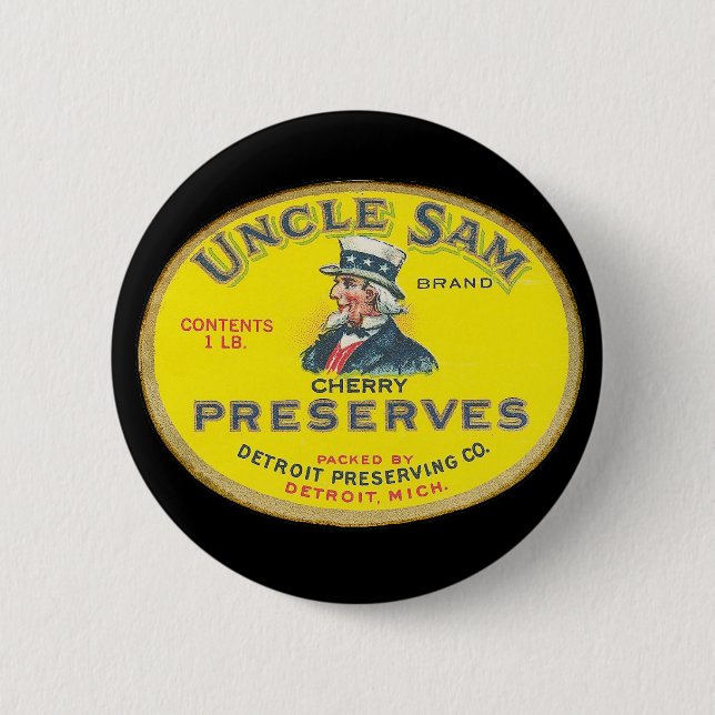 Badge Rond 5 Cm Oncle Sam Cherry Preserve (Devant)