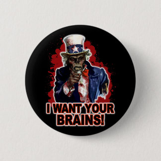 Badge Rond 5 Cm Oncle Sam de zombi