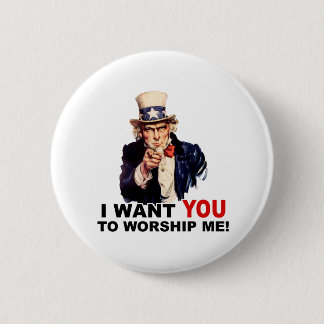 Badge Rond 5 Cm Oncle Sam VEUT QUE TU M'AIMES