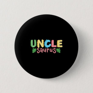 Badge Rond 5 Cm Oncle Saurus Enfants Dinosaur Anniversaire Famille