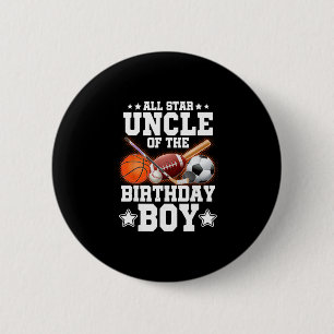 Badge Rond 5 Cm Oncle Star de l'oncle du garçon d'anniversaire Ske