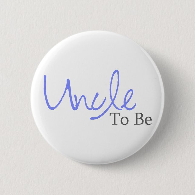 Badge Rond 5 Cm Oncle To Be (manuscrit bleu) (Devant)