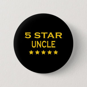 Badge Rond 5 Cm Oncles frais drôles : Oncle de cinq étoiles