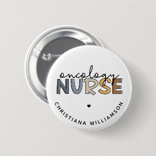 Badge Rond 5 Cm Oncologie personnalisée Infirmière Oncologie RN Ca