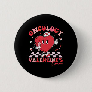 Badge Rond 5 Cm Oncologie Valentines Cancer du Coeur Infirmière Éq