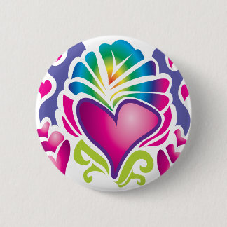 Badge Rond 5 Cm onde cardiaque super
