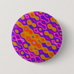 Badge Rond 5 Cm Ondes Abstraites