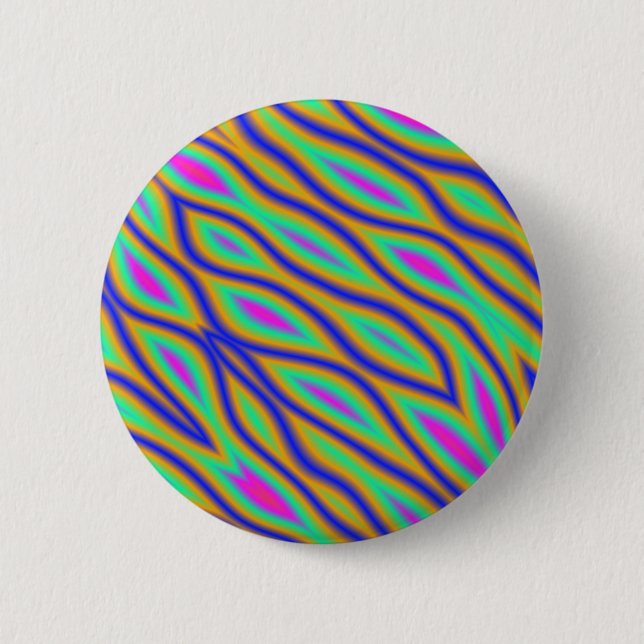 Badge Rond 5 Cm Ondes colorées (Devant)