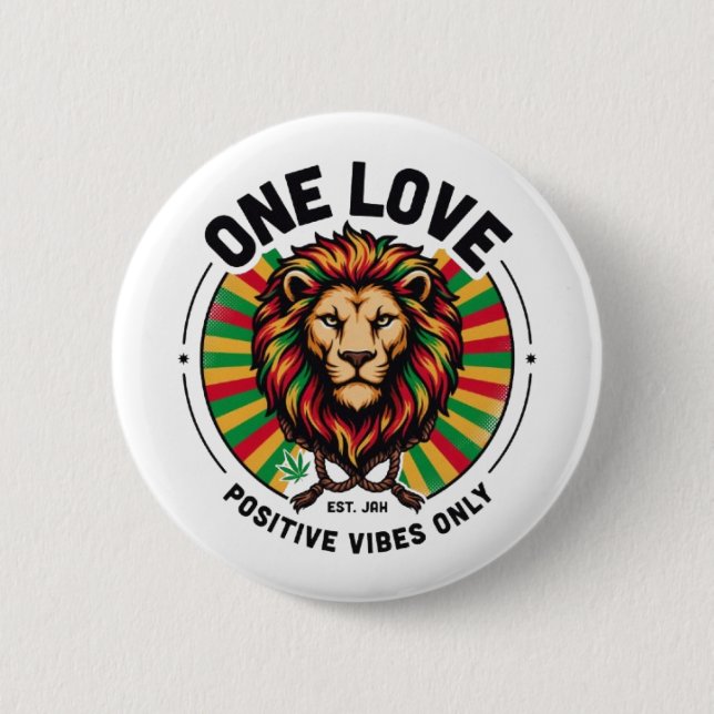 Badge Rond 5 Cm one love (Devant)