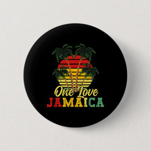 Badge Rond 5 Cm One Love Jamaïque Summer Family Vacation Jamaican