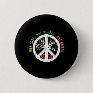 Badge Rond 5 Cm One Love One People One Earth Journée Internationa