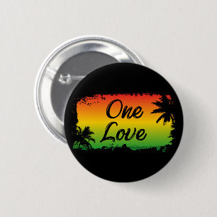 Badge Rond 5 Cm One Love Reggae Music