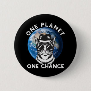 Badge Rond 5 Cm One Planet One Chance Mère Jour des terres Hommes