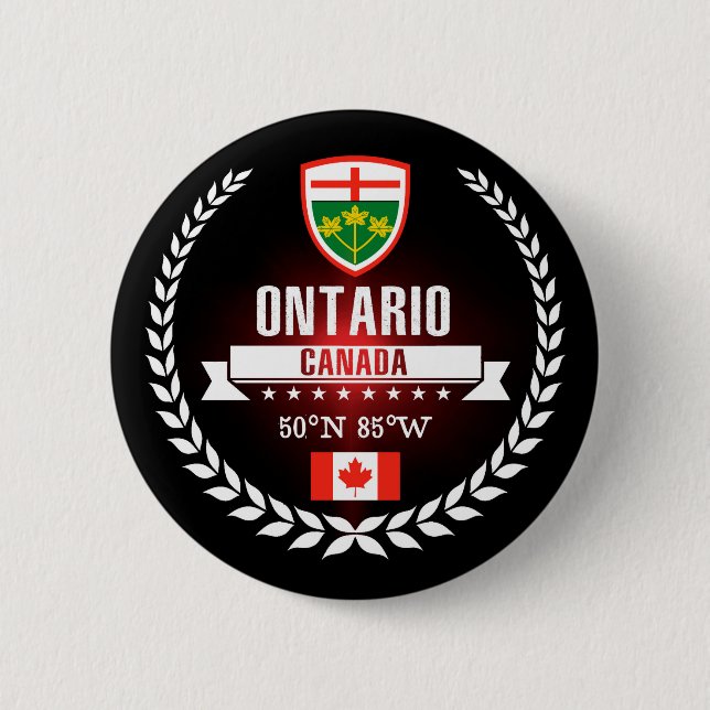 Badge Rond 5 Cm Ontario (Devant)