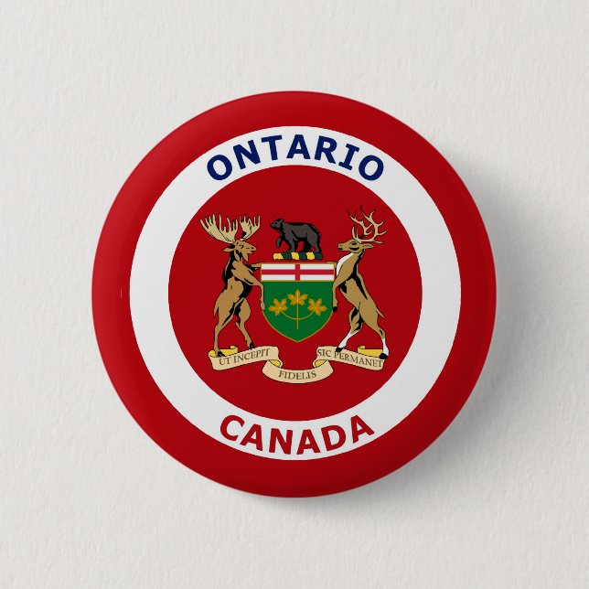 BADGE ROND 5 CM ONTARIO, CANADA (Devant)