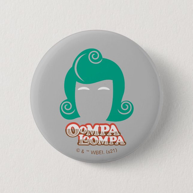Badge Rond 5 Cm Oompa Loompa Graphique de cheveux (Devant)