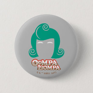 Badge Rond 5 Cm Oompa Loompa Graphique de cheveux