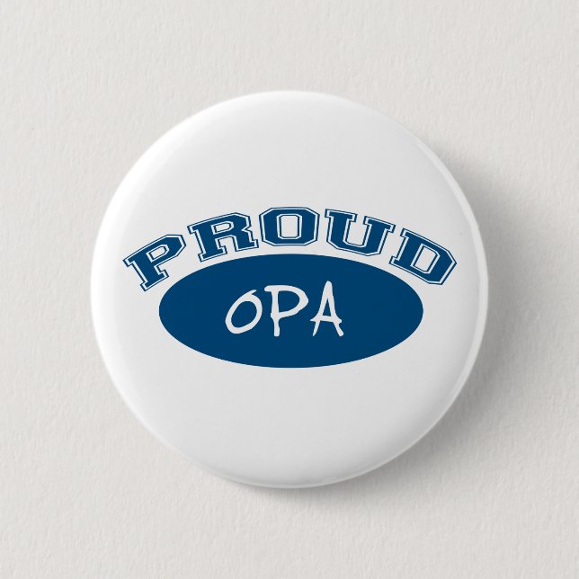 Badge Rond 5 Cm Opa fier (bleu) (Devant)