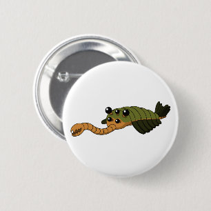 Badge Rond 5 Cm Opabinia - Animal préhistorique