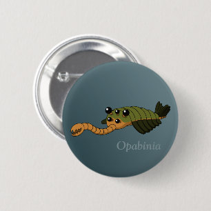 Badge Rond 5 Cm Opabinia - Animal préhistorique