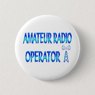 Badge Rond 5 Cm Opérateur radio amateur