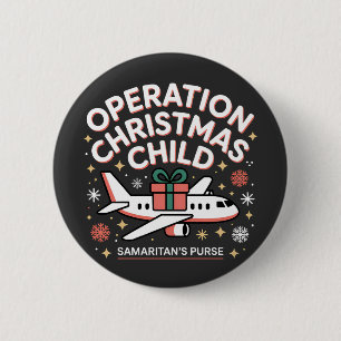 Badge Rond 5 Cm Opération Enfant de Noël Sac à main samaritain