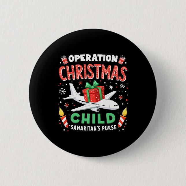 Badge Rond 5 Cm Opération Noël Enfant Funny Famille Correspondant  (Devant)