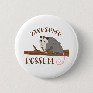 Badge Rond 5 Cm Opossum impressionnant