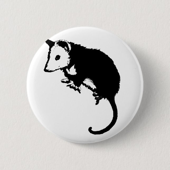 Badge Rond 5 Cm Opossum impressionnant d'opossum (Devant)