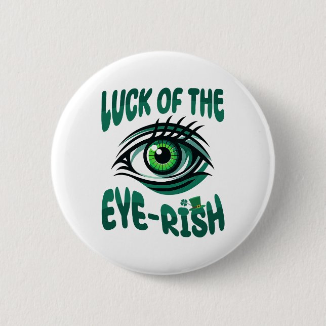 Badge Rond 5 Cm Optométrie St Patricks Day Optométriste Opticien œ (Devant)
