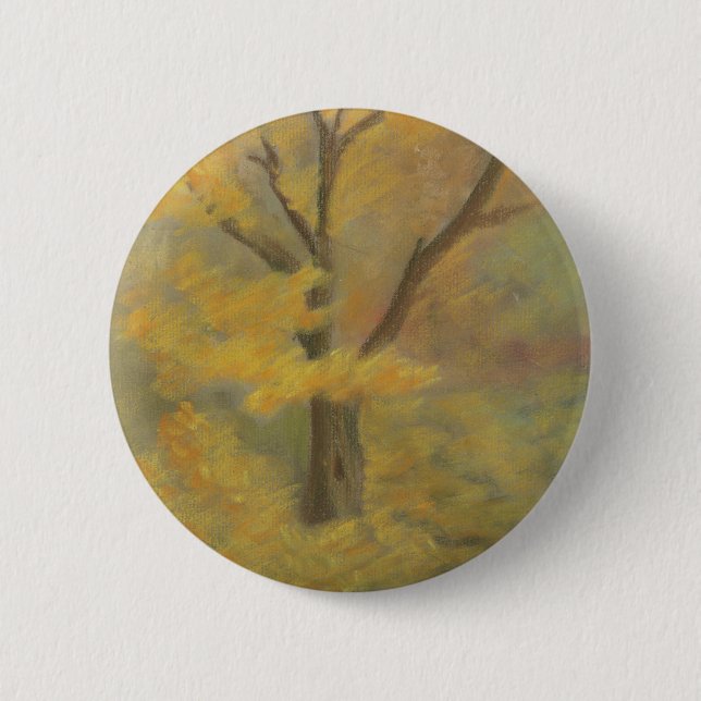 Badge Rond 5 Cm Or d'automne (Devant)