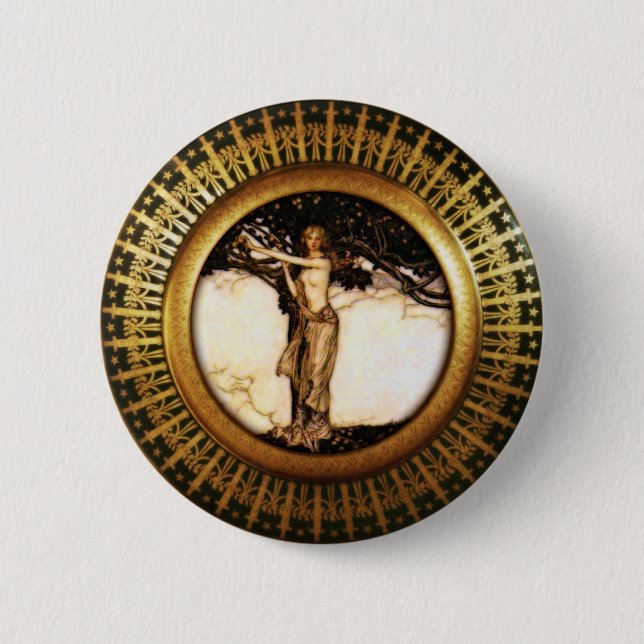 Badge Rond 5 Cm Or de Freya (Devant)