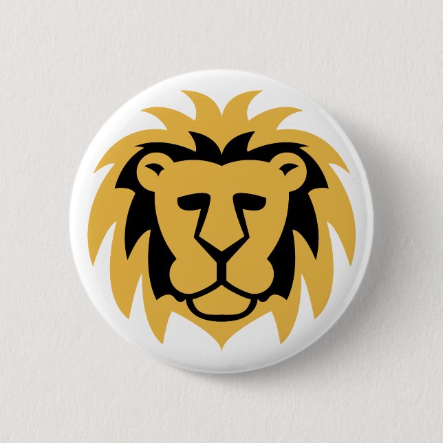 Badge Rond 5 Cm Or de lion (Devant)
