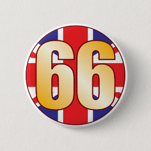 Badge Rond 5 Cm Or des 66 R-U
