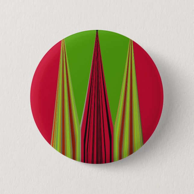 BADGE ROND 5 CM OR ROUGE VERT (Devant)