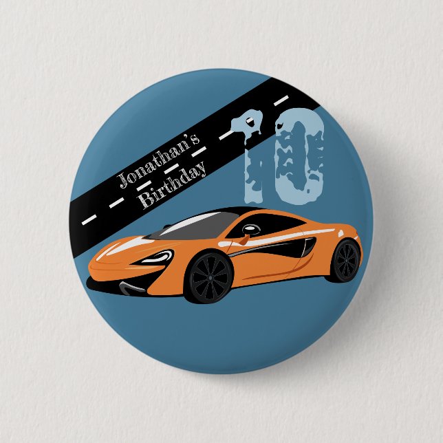 Badge Rond 5 Cm Orange (Devant)
