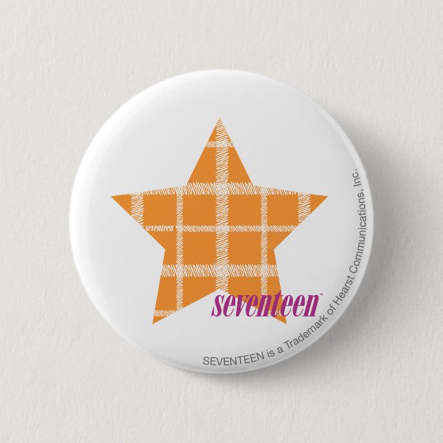 Badge Rond 5 Cm Orange 2 de plaid (Devant)