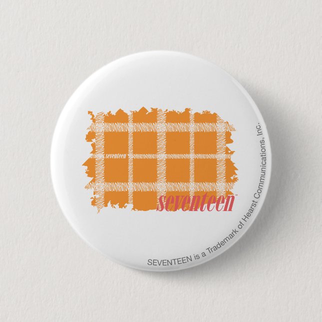 Badge Rond 5 Cm Orange 3 de plaid (Devant)