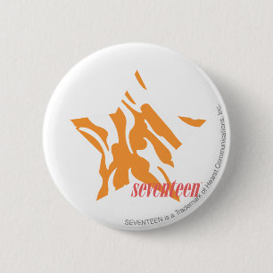 Badge Rond 5 Cm Orange 3 de zèbre