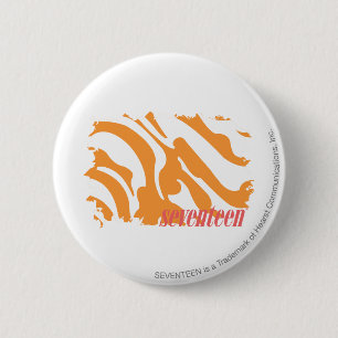 Badge Rond 5 Cm Orange 4 de zèbre