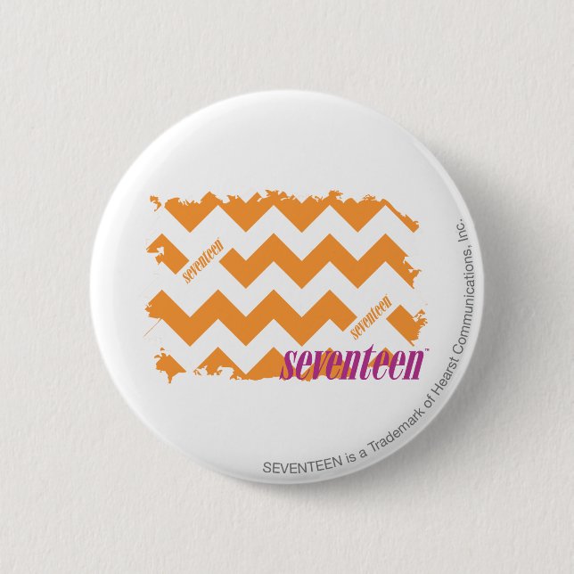 Badge Rond 5 Cm Orange 4 de zigzag (Devant)