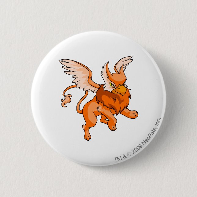 Badge Rond 5 Cm Orange d'aire (Devant)